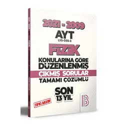 Benim Hocam 2009-2021 AYT Fizik Son 13 Yıl Tıpkı Basım Konularına Göre Düzenlenmiş Çıkmış Sorular