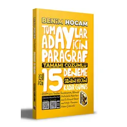 Benim Hocam 2022 Tüm Adaylar İçin Paragraf Tamamı Çözümlü 15 Deneme