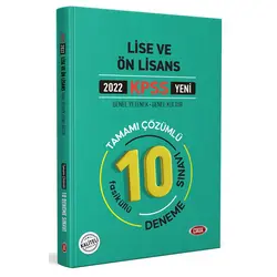 Data 2022 KPSS Lise ve Ön Lisans Tamamı Çözümlü 10 Fasikül Deneme Sınavı