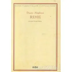 Rime Şiirler - Dante Alighieri - Yapı Kredi Yayınları