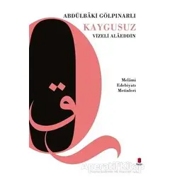 Kaygusuz Vizeli Alaeddin - Abdülbaki Gölpınarlı - Kapı Yayınları