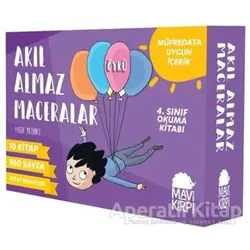 Akıl Almaz Maceralar 4. Sınıf Okuma Seti (10 Kitap Takım) - Yusuf Pazarcı - Mavi Kirpi Yayınları