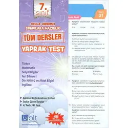 Bulut 7.Sınıf Tüm Dersler Yaprak Test