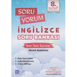 Bulut Eğitim 8.Sınıf Soru Yorum İngilizce Soru Bankası