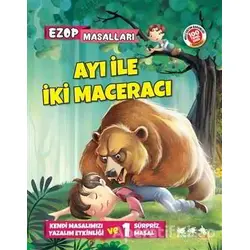 Ayı İle İki Maceracı - Ezop Masalları - E. Murat Yığcı - Caretta Yayıncılık