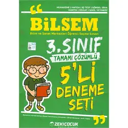Zekiçocuk BİLSEM 3.Sınıf Tamamı Çözümlü 5 li Deneme Seti
