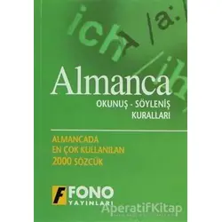 Almanca Okunuş - Söyleniş Kuralları - Kolektif - Fono Yayınları