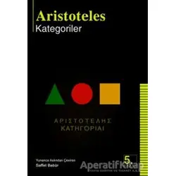 Kategoriler - Aristoteles - İmge Kitabevi Yayınları