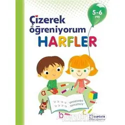 Harfler - Çizerek Öğreniyorum 5-6 Yaş - Kolektif - Uçanbalık Yayıncılık