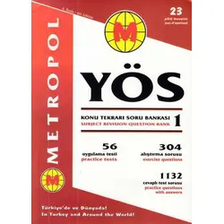 Metropol YÖS Konu Tekrarı Soru Bankası 1 2 3 Set