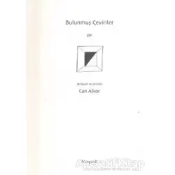 Bulunmuş Çeviriler - Derleme - Norgunk Yayıncılık