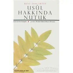 Usul Hakkında Nutuk - Rene Descartes - Çizgi Kitabevi Yayınları