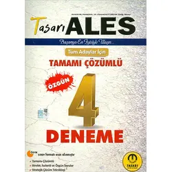 ALES Tamamı Çözümlü Özgün 4 Deneme Tasarı Yayınları