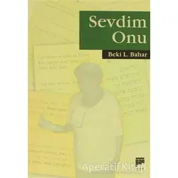 Sevdim Onu - Beki L. Bahar - Pan Yayıncılık