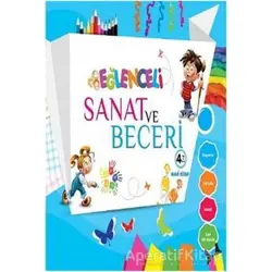 Eğlenceli Sanat ve Beceri - Mavi Kitap (4 Yaş) - Kolektif - Parıltı Yayınları
