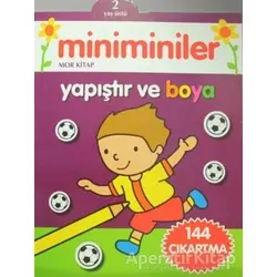 Miniminiler : Mor Kitap Yapıştır ve Boya - Kolektif - Parıltı Yayınları Boyama ve Çıkartma Kitapları