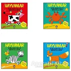 Hayvanlar Eğlenceli Şekiller 4 Kitaplık Set - Kolektif - Çakıl Yayınları