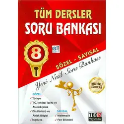 Tekiz 8.Sınıf Tüm Dersler Sözel Sayısal Soru Bankası (Kampanyalı)