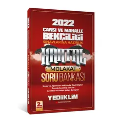 Yediiklim 2022 Çarşı ve Mahalle Bekçiliği Sınavlarına Hazırlık Kartal Mülakat Soru Bankası