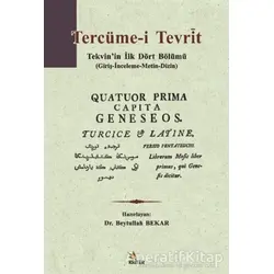 Tercüme-i Tevrìt - Beytullah Bekar - Kriter Yayınları