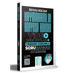Benim Hocam Kaymakamlık Anayasa Hukuku Video Ders Notları ve Tamamı Çözümlü Soru Bankası