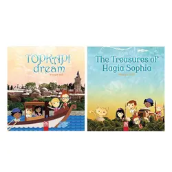 Ayasofya’nın Hazineleri ve Topkapı Rüyası Ciltli (İngilizce) Set - Duygu İçil - Altın Kitaplar