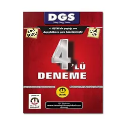 Tasarı DGS Son Format 4 lü Çözümlü Deneme