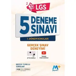 Martı Plus 8. Sınıf LGS 1. Dönem 5 Deneme Video Çözümlü (Kampanyalı)