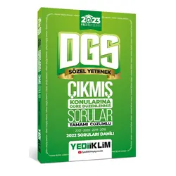 Yediiklim 2023 DGS Prestij Serisi Sözel Yetenek Konularına Göre Tamamı Çözümlü Çıkmış Sorular
