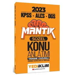 Yediiklim 2023 KPSS-ALES-DGS Sözel Mantık Konu Anlatımı