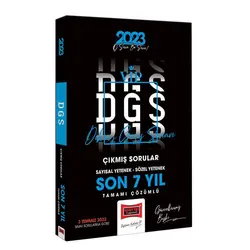 Yargı 2023 DGS Son 7 Yıl Tamamı Çözümlü Çıkmış Sınav Soruları