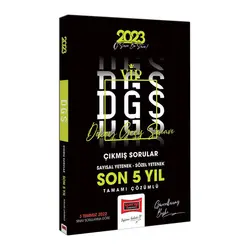 Yargı 2023 DGS Son 5 Yıl Tamamı Çözümlü Çıkmış Sınav Soruları