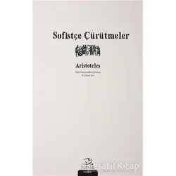 Sofistçe Çürütmeler - Aristoteles - Pinhan Yayıncılık