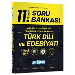 Antikor 11. Sınıf Türk Dili Ve Edebiyatı Soru Bankası