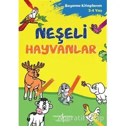 Neşeli Hayvanlar - Boyama Kitaplarım 3-4 Yaş - Kolektif - İş Bankası Kültür Yayınları