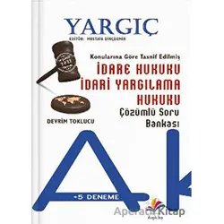 2022 Adli İdari Hakimlik YARGIÇ İdare Hukuku İdari Yargılama Hukuku Soru Bankası