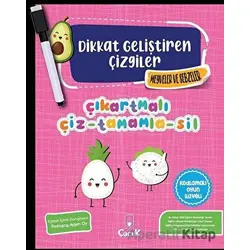 Meyveler ve Sebzeler - Dikkat Geliştiren Çizgiler - Kolektif - Floki Çocuk