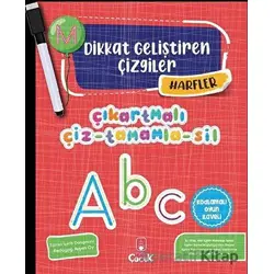 Harfler - Dikkat Geliştiren Çizgiler - Kolektif - Floki Çocuk