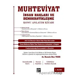 Muhteviyat İnsan Hakları ve Demokratikleşme - Mustafa İlker Tekir - Gazi Kitabevi