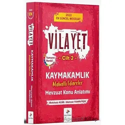 2022 Vilayet Kaymakamlık Mahalli İdareler Mevzuat Konu Anlatımı Cilt 2