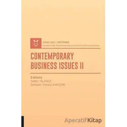 Contemporary Business Issues II (AYBAK 2021 Eylül) - Sefer Yılmaz - Akademisyen Kitabevi