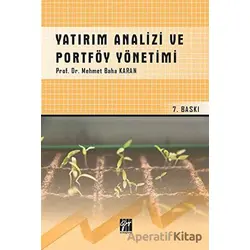 Yatırım Analizi ve Portföy Yönetimi - Mehmet Baha Karan - Gazi Kitabevi