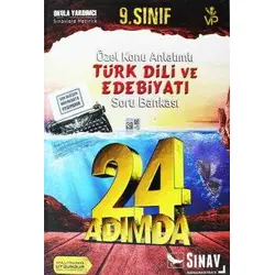 Sınav 9.Sınıf Türk Dili ve Edebiyatı 24 Adımda Özel Konu Anlatımlı Soru Bankası
