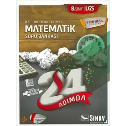 Sınav 8.Sınıf 24 Adımda Matematik Özet Konu Anl. Soru Bankası