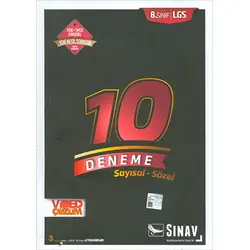 Sınav 8.Sınıf LGS Sayısal Sözel Video Çözümlü 10 Deneme
