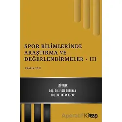 Spor Bilimlerinde Araştırma ve Değerlendirmeler - III - Kolektif - Gece Kitaplığı