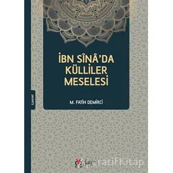 İbn Sinada Külliler Meselesi - M. Fatih Demirci - DBY Yayınları