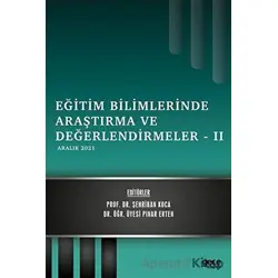 Eğitim Bilimlerinde Araştırma ve Değerlendirmeler 2 - Kolektif - Gece Kitaplığı