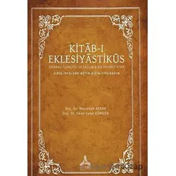 Kıtab-ı Eklesiyastiküs - Beytullah Bekar - Sonçağ Yayınları