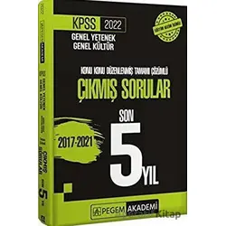 2022 KPSS Genel Yetenek Genel Kültür Konu Konu Düzenlenmiş Tamamı Çözümlü Çıkmış Sorular Son 5 Yıl